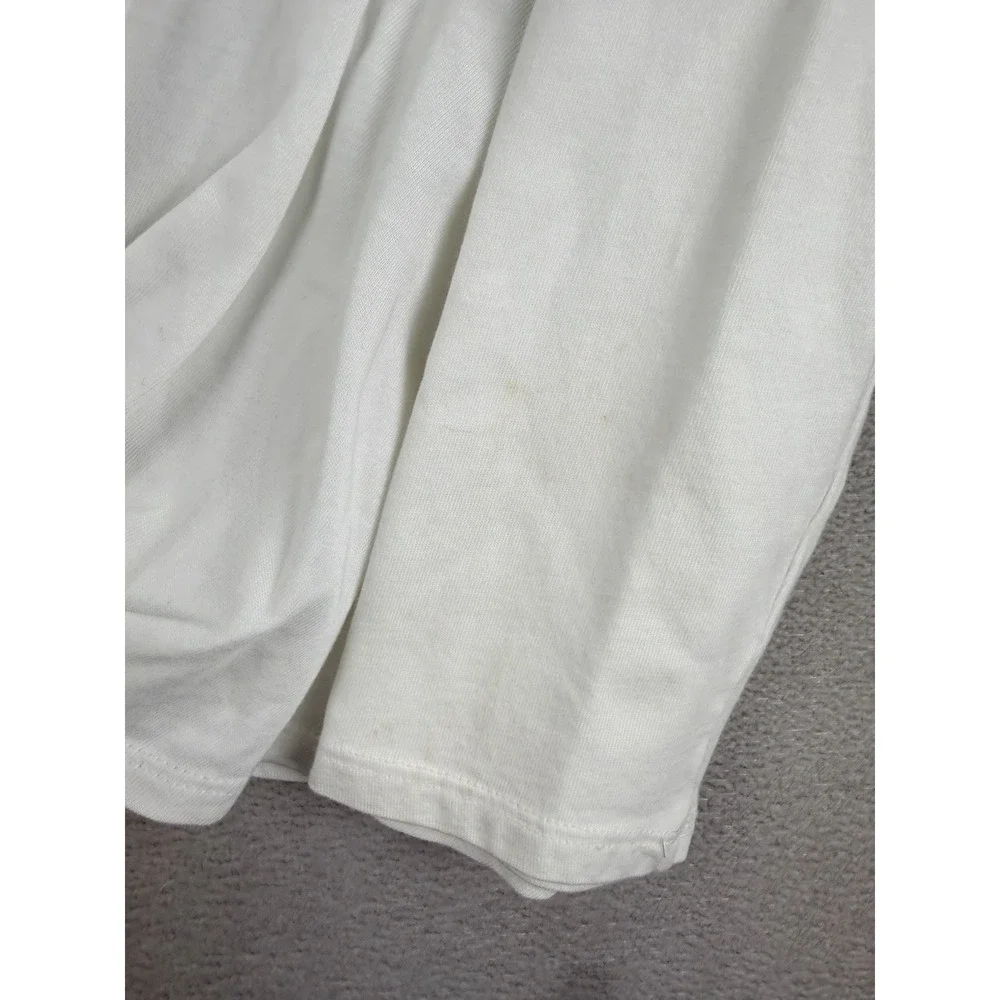 Pure Jill Women's Sz M White Scrunch Twist Front Boat Neck oft Kno Top - Picture 6 of 7